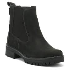 Shop our range of heeled and flat chelsea boots in brown or black colours for women. Timberland Leather Womens Black Courmayeur Valley Chelsea Boots Lyst