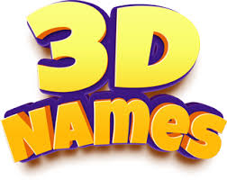 3d names a i powered 3d text logo
