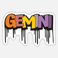 gemini zodiac sign with dripping
