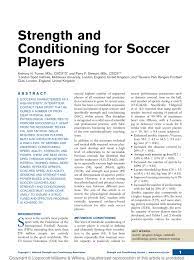 and conditioning for soccer players