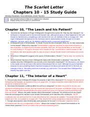 scarlet letter ch 10 15 study guide