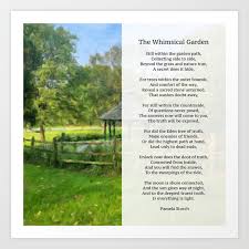 The Whimsical Garden Poem Art Print By