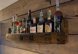 Bar Shelves Bourbon Barrel Liquor