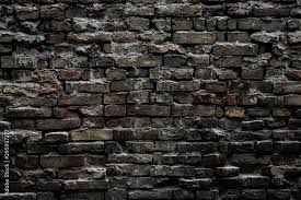 Urban Black Brick Wall Texture Old