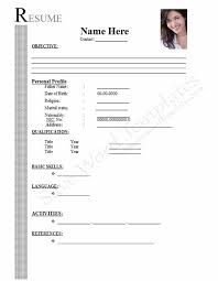 Blank Resume Templates Pdf  Resume Format Pdf For Freshers Latest     Templates Examples