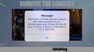 Epic games, the studio behind fortnite, have selected this ios due to graphics compatibility here's the gameplay video of fortnite running on an iphone 6s on ios 10.2 firmware. Fortnite Doesn T Run On The Iphone 5s By Jason Tuttle Medium