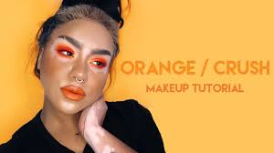 monochromatic orange makeup tutorial