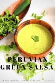 y green sauce peruvian salsa verde