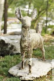 Painted Concrete Deer Upcycling