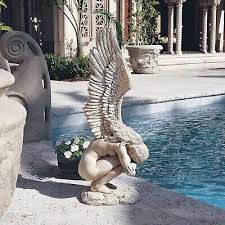 Large Weeping Angel Sculpture Lawn Gard
