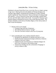 lord of the flies unit materials the lord of the flies unit is a lord of the flies unit materials the lord of the flies unit is a comprehensive package of lesson plans and assessment materials for william golding s