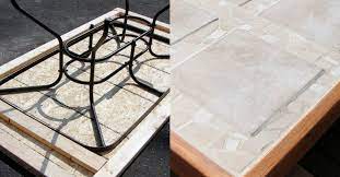 how to replace a patio table top with tile