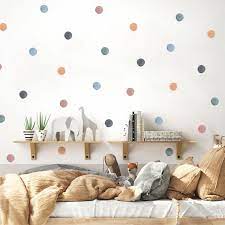 Boho Watercolour Polka Dot Wall