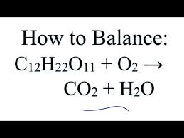 Balance C12h22o11 O2 Co2 H2o