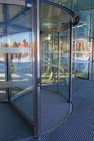 Curved Glass For Revolving Doors Bent