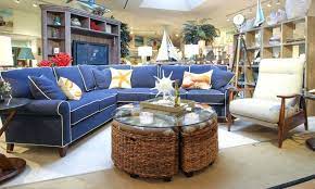 new navy blue sofa with white piping 92