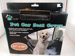Pet Seat Car Cover Black Canvas Water