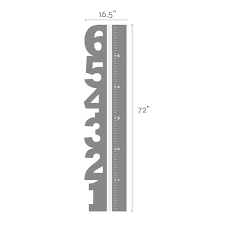 Growth Chart Numbers Childrens Vinyl Wall Decal
