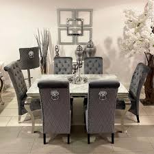 1 6m grey marble dining table grey