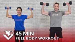 45 min full body workout with dumbbells