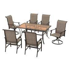 dining set with padded sling chairs