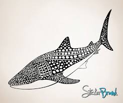 Large Whale Shark Wall Decal Sticker