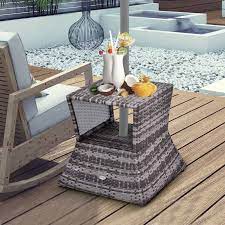 Outsunny Rattan Coffee Table With