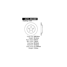 2016 toyota corolla disc brake rotor