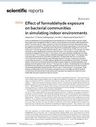 pdf effect of formaldehyde exposure on