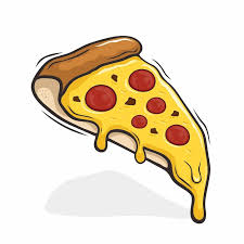 slice of pizza ilrations cartoon