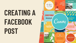 canva creating a facebook post you
