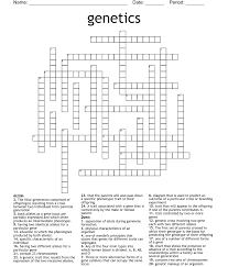 genetics crossword wordmint