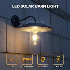 Solar Outdoor Barn Light Sconce