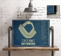 San Francisco Giants At T Vintage Seating Chart Baseball