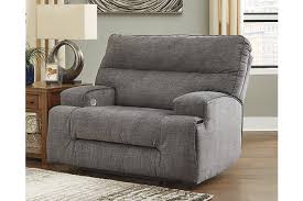 They are additionally equipped with a folding backrest and a footrest. Coombs Oversized Power Recliner Ashley Furniture Homestore