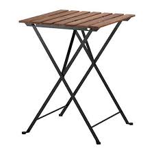 Balcony Foldable Wooden Table Brown