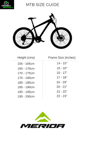 Merida Road Bike Frame Size Chart Framejdi Org