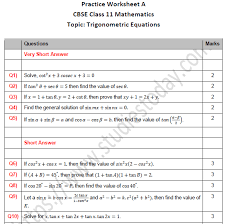 Cbse Class 11 Maths Trigonometric