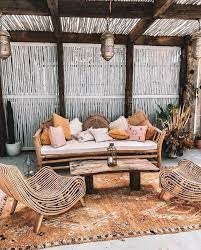 Boho Wooden Patio Furniture