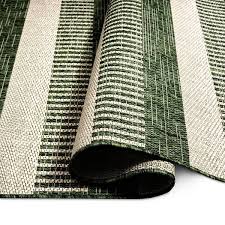 nicole miller new york patio country charlotte modern stripe indoor outdoor area rug light green ivory 5 2 x7 2