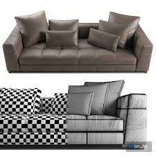 minotti blazer leather sofa 3d model