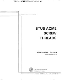 109465899 Asme B1 8 Stub Acme Threads Pdf Pdf Document