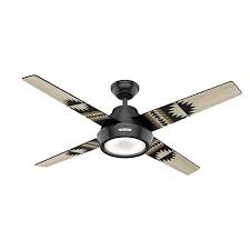 Hunter 54 Pendleton Matte Black Ceiling Fan W Led Light Kit Remote 9705327 Hsn