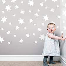 49 White Star Wall Decals Stickers