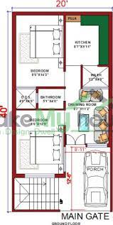 Buy 40x20 House Plan 40 By 20 Front