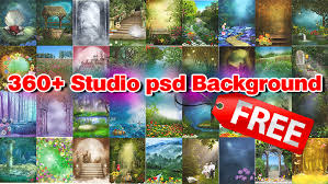 360 new studio background psd bundle