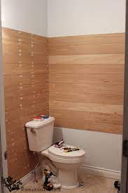 powder bathroom plank walls a sneak