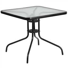 31 5 square glass metal patio table
