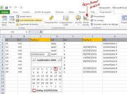 Excel Introducir Fechas Con Desplegable Calendario Dtpicker