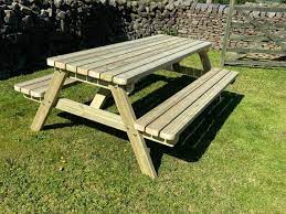 Wooden Picnic Table Bench Heavy Duty